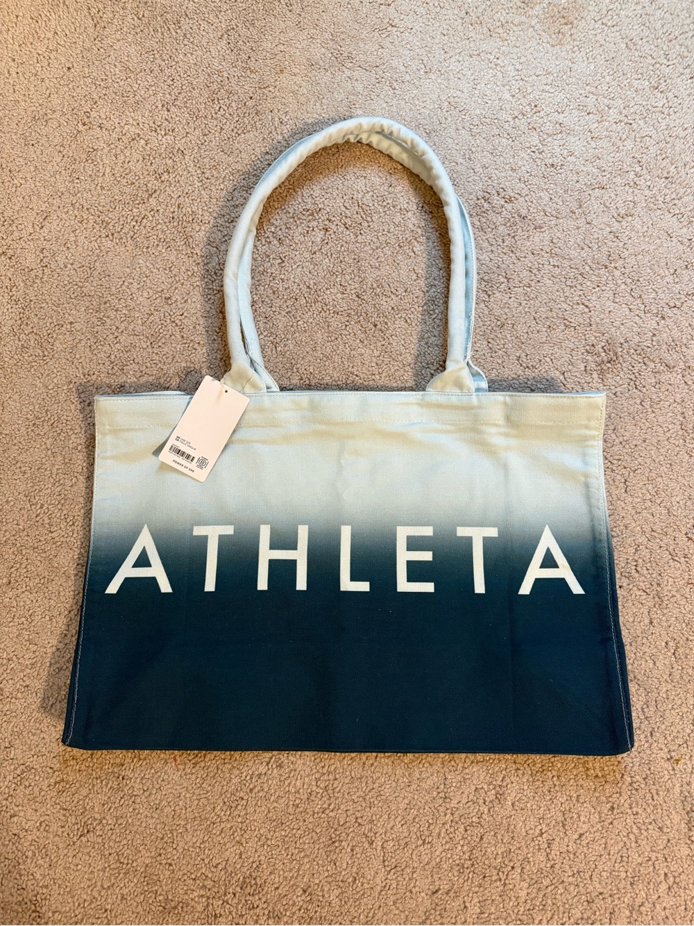 Athleta Ombre Blue Wave Tote Bag